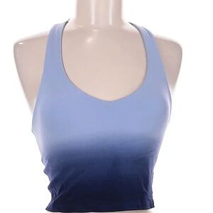 Offline by Aerie Real Me Low Key Blue Ombre Racerback Sports Bra